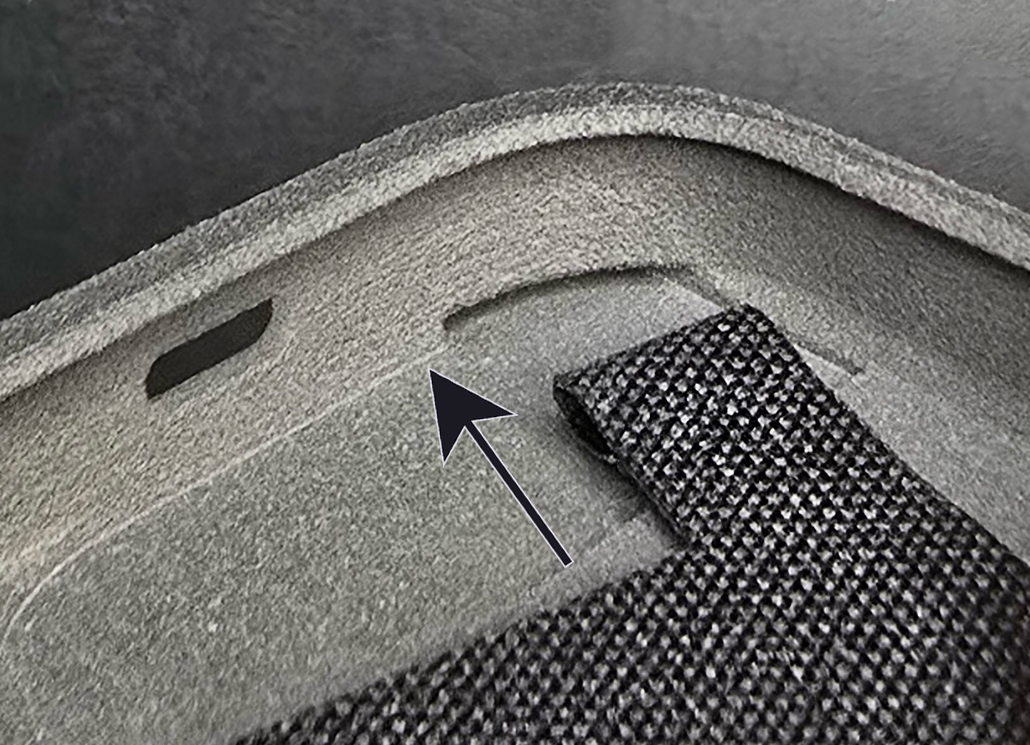 Inserting the fabric loop